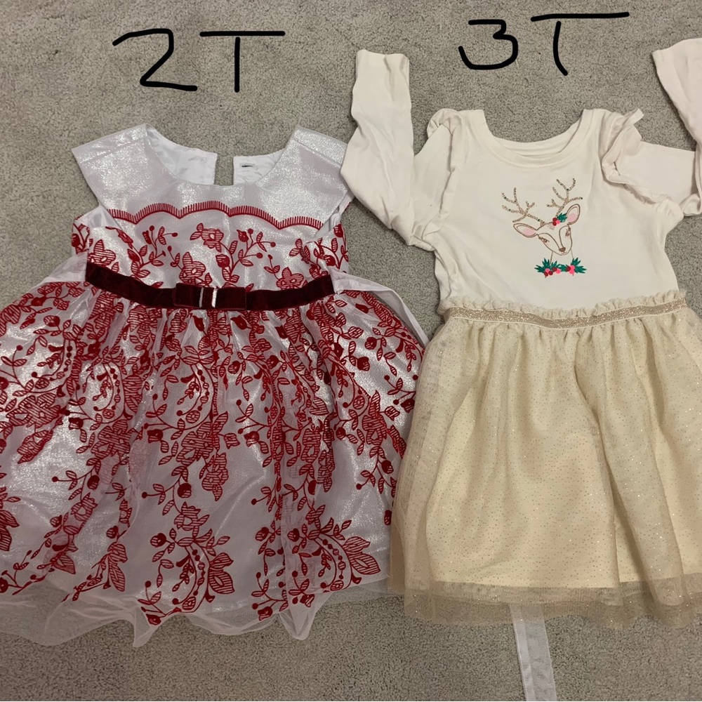 Christmas/Holiday dresses, 2t/3t